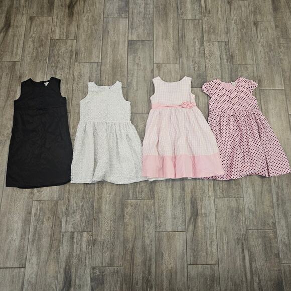 Girls Dress Lot of 4 Size 7 & 8 Fancy Party Church Dresses Mixed Brands Occasion - Picture 1 of 12